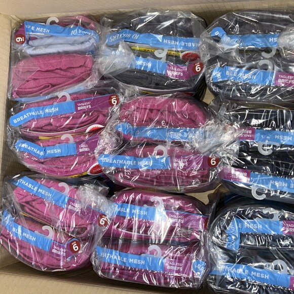 Hanes Women’s Tagless Briefs – LOT 80 - 180 pcs – 18 packs (10 ea) – Sz 6 - NEW - Picture 2 of 3